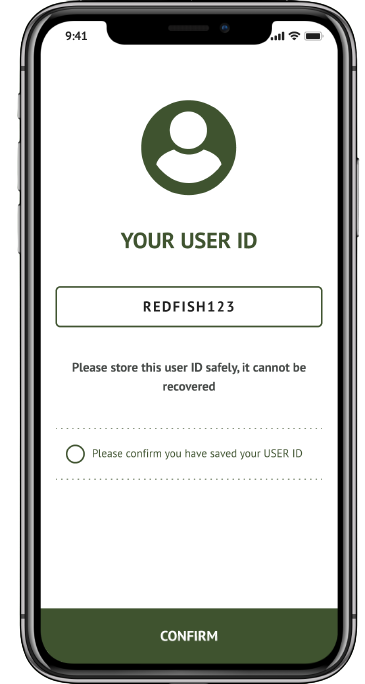 Mobile Screenshot with User ID screen at Sound Off app