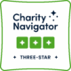 Charity Navigator Three-Star Rating Badge